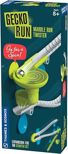 Paquete de expansión Gecko Run Marble Run Twister de Thames & Kosmos Truco extra para juego de iniciación vertical de canicas configuración rápida