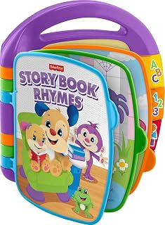 Fisher-Price Laugh & Learn Storybook Rhymes Musical Learning Book with Lights & Sounds - Baby Toy Ages 6+ Months