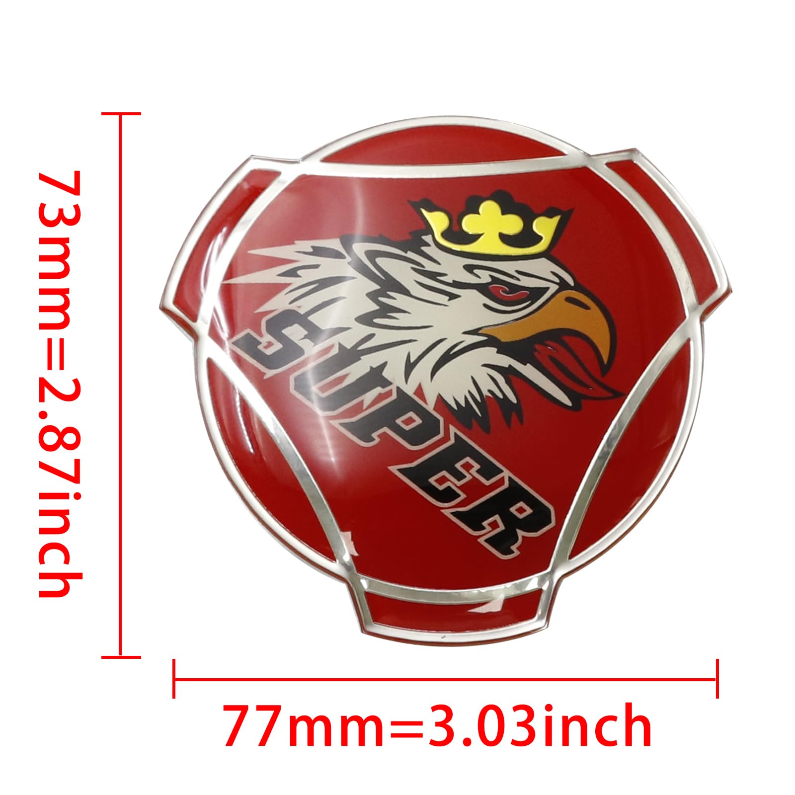 Griffin SUPER aluminiowe naklejki pasują do samochodów ciężarowych Scania kołpaki środkowe kołpaki odznaka emblemat naklejka osłona zewnętrzna akcesoria dekoracyjne (czerwone)