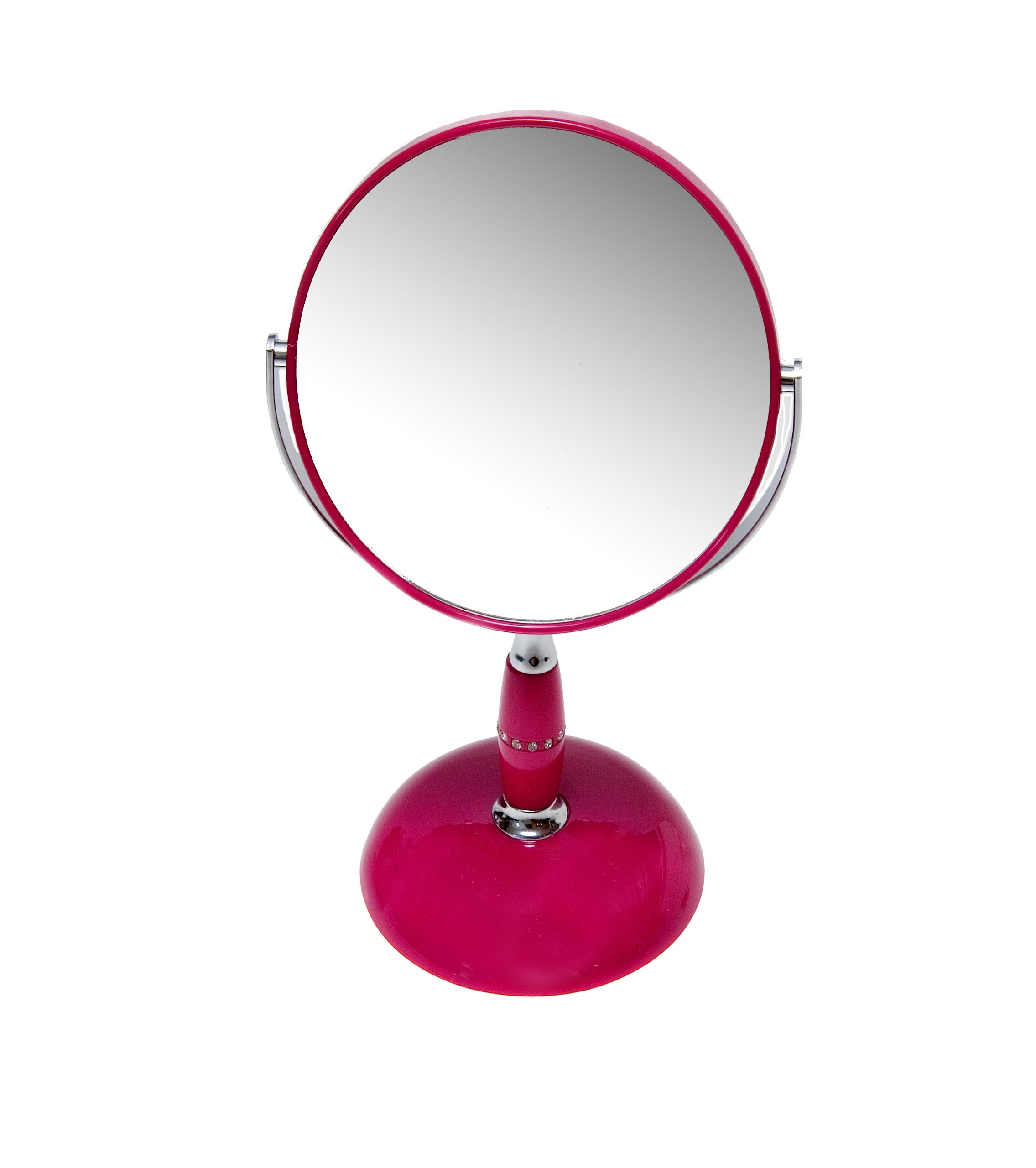 Danielle Pink Ribbon Foundation Hot Pink Stand Mirror with Swarovski Elements 15cm