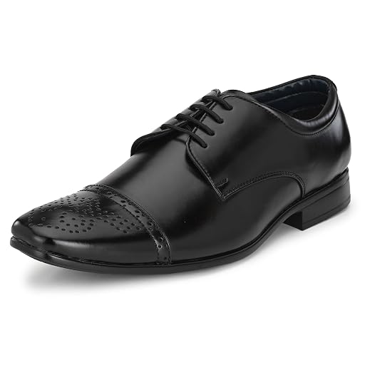 Centrino Men's Derby Formal Shoes, Black