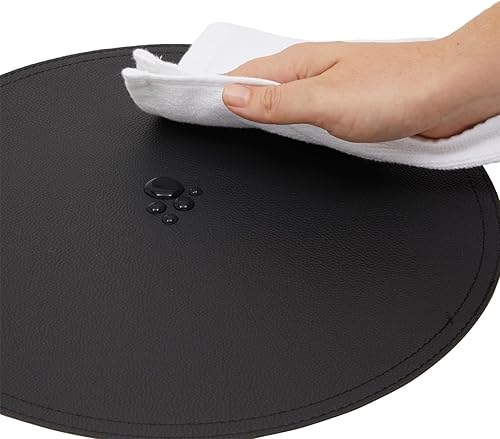 Miniatura 5 de Juvale Manteles individuales redondos de cuero vegano y posavasos  Decoración de mesa de comedor impermeable y resistente al calor  Decoración de