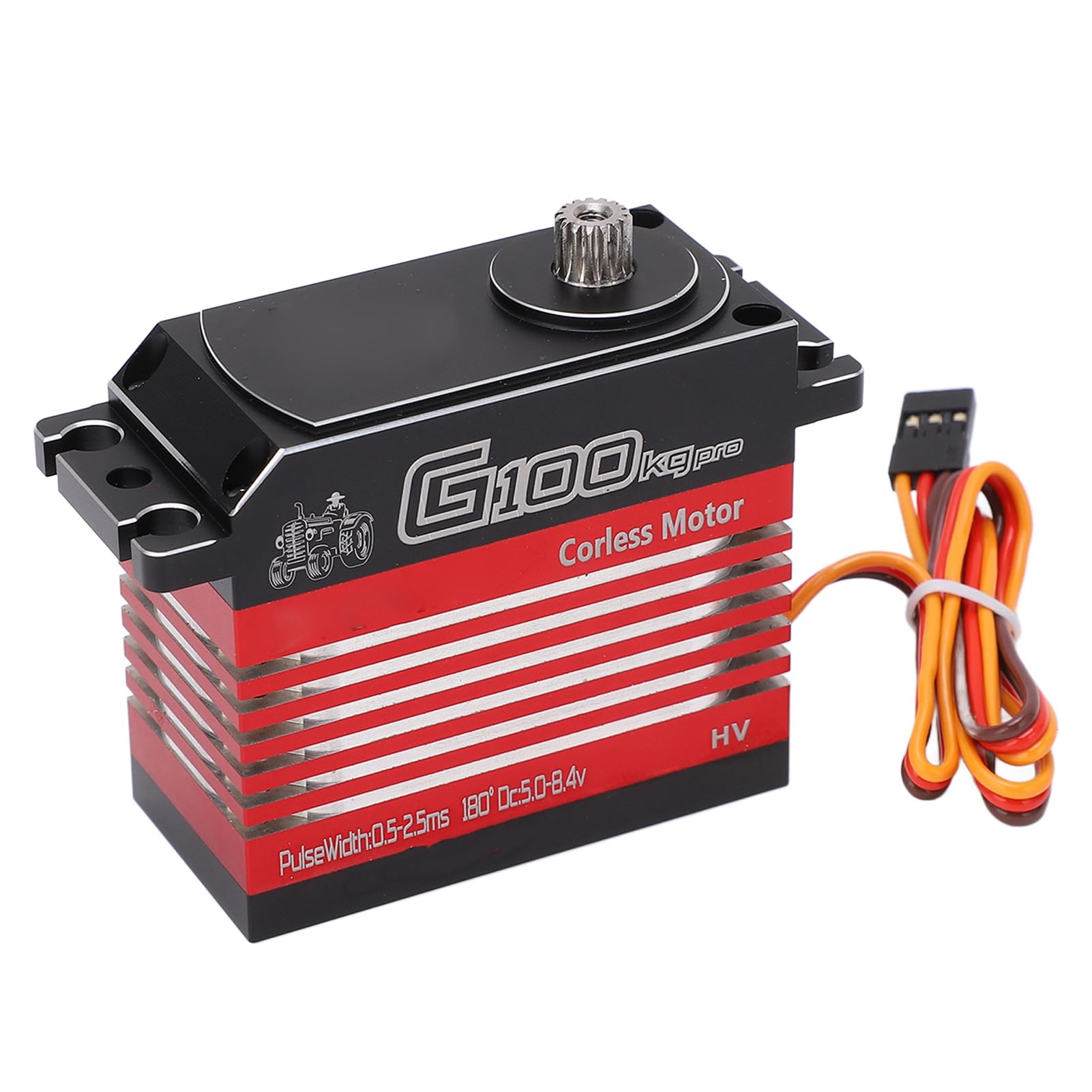 CHICIRIS Cyfrowy Serwosilnik o Wysokim Momencie Obrotowym 100 KG Wodoodporna Przekładnia Kierownicza RC z ochroną IP67 dla 1/5 1/6 RC Car Robot Boat Helicopter