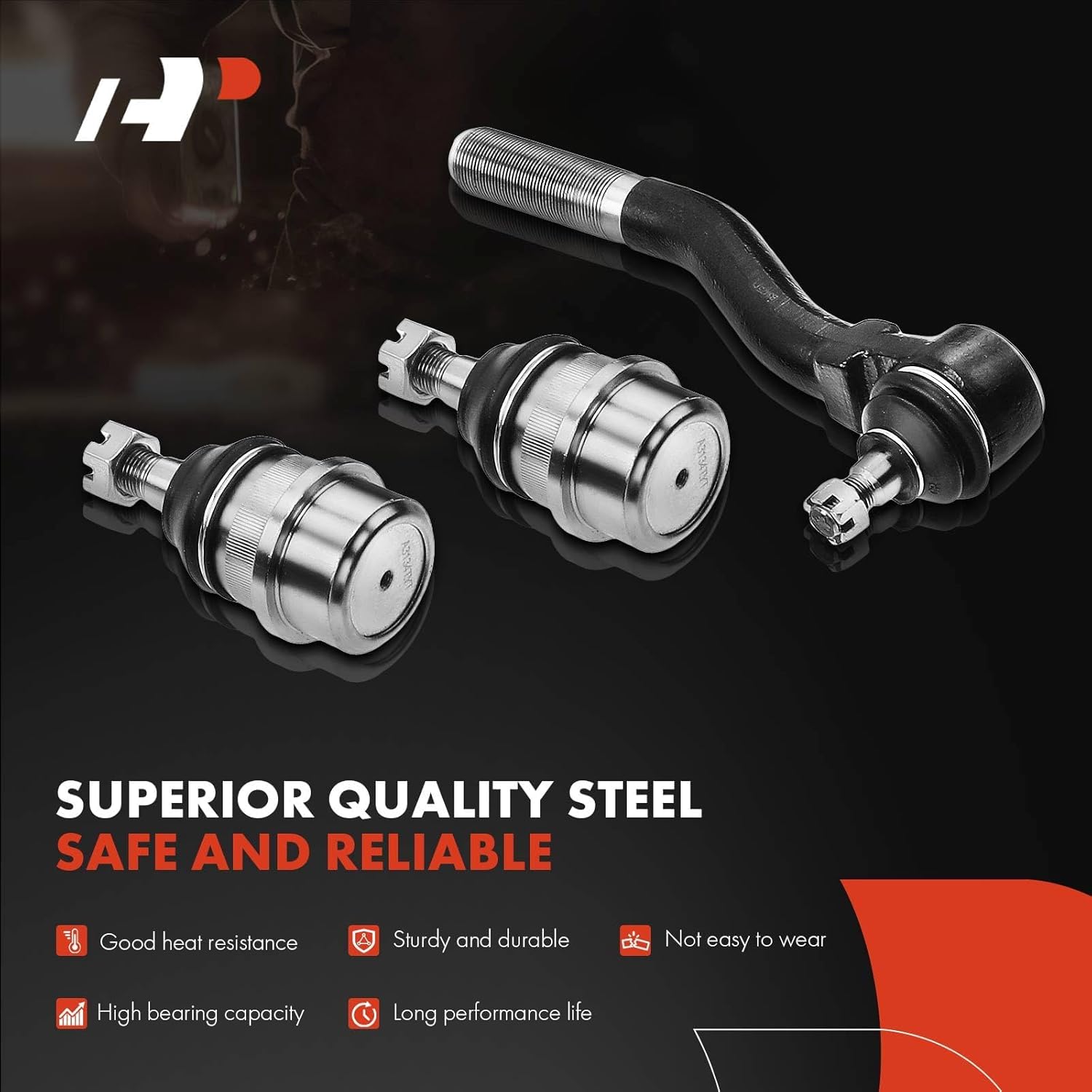 A-Premium Set of 9, Front Sway Bar Link, Upper Ball Joint, Inner & Outer or Upper Lower Outer Tie Rod End, Compatible with Jeep WJ Series - Grand Cherokee 1999 2000 2001 2002 2003 2004