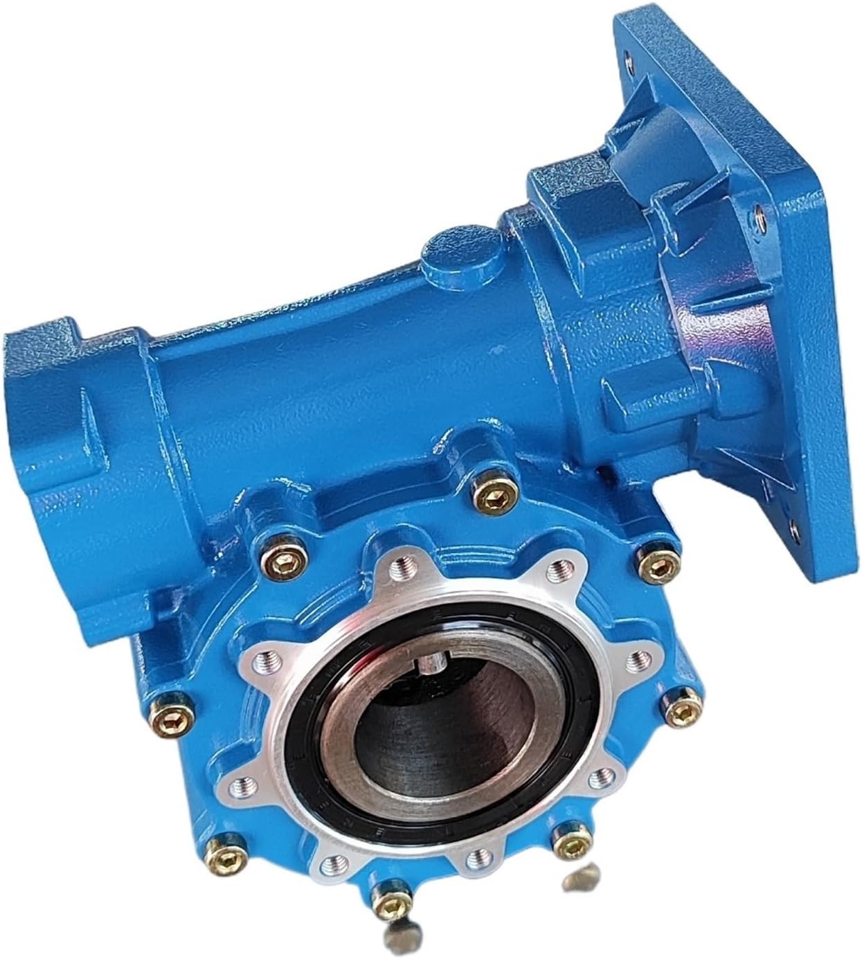 Worm Gearbox CYWF50 output hole 50mm input 22mm With Tin bronze worm gear and Synthetic Oil(Ratio 7.5 to 1,Input 19mm 80B14)