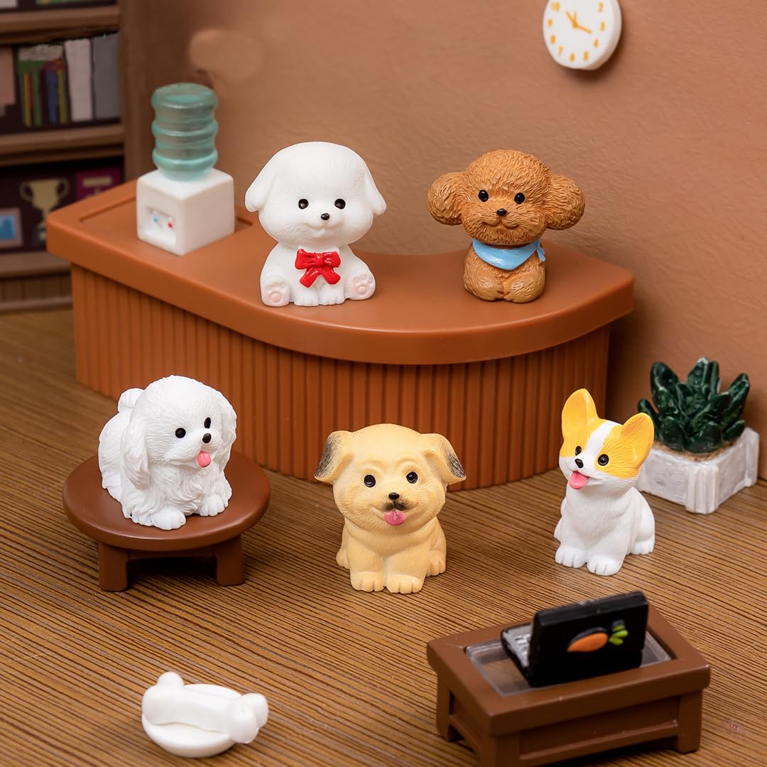 Amazon.com: Pinenjoy 12Pcs Mini Dog Figurines Set Little Puppy