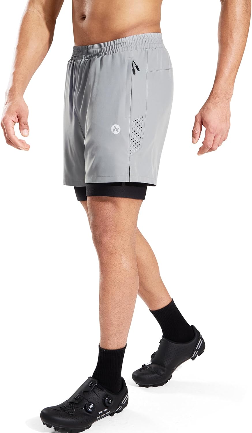 Nepest Men's Mountain Bike Shorts 4D Padded Cycling Bicycle Biker Riding Loose-fit Gel Padding MTB Shorts Zipper Pockets - Image 2