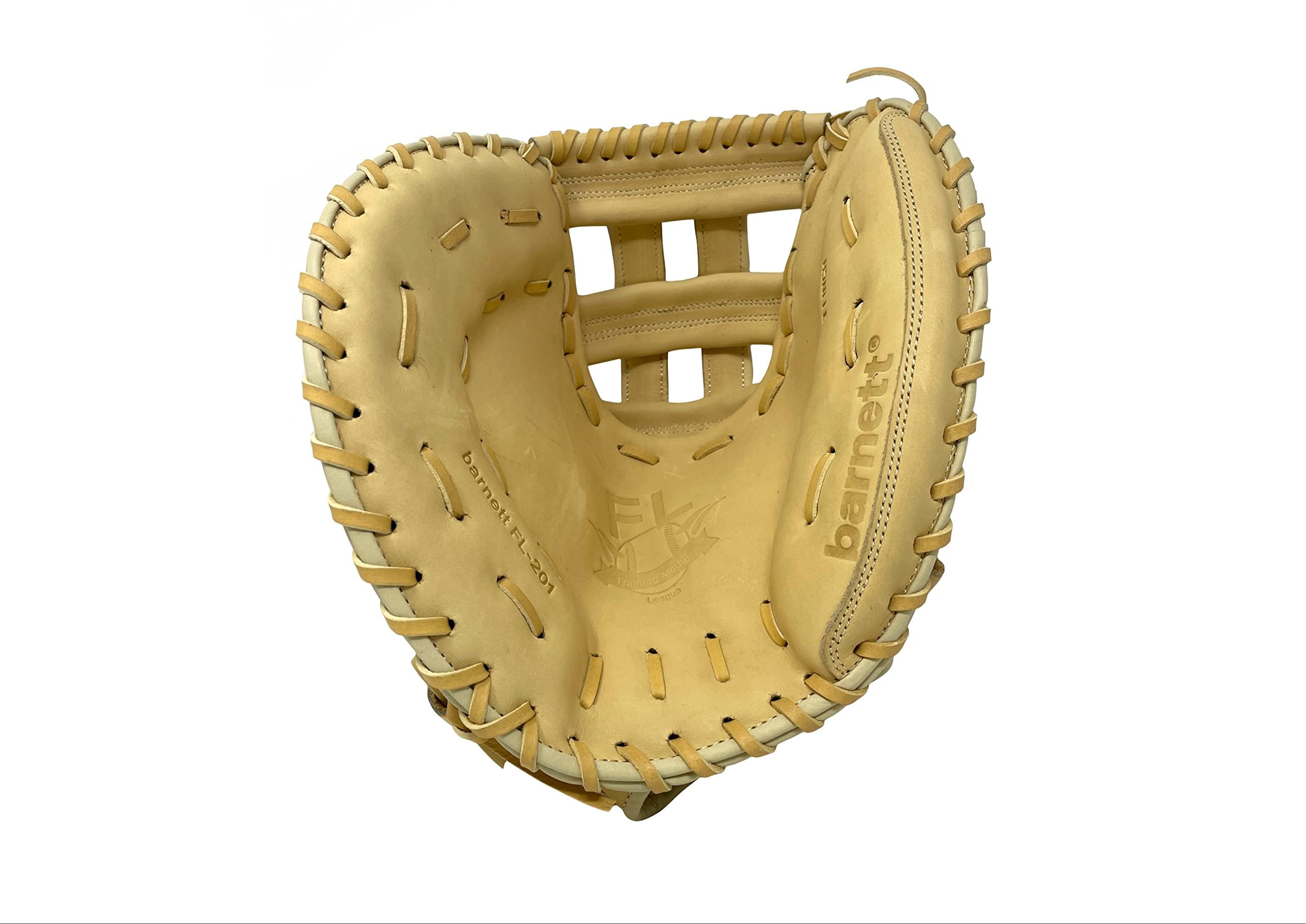 FL-201 Guante de béisbol de cuero Catcher, beige (REG (para diestro El guante se lleva a la izquierda))