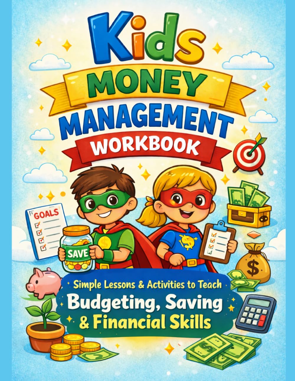Kids Money Management Workbook: Simple Lessons & Activities to Teach Budgeting, Saving & Financial Skills