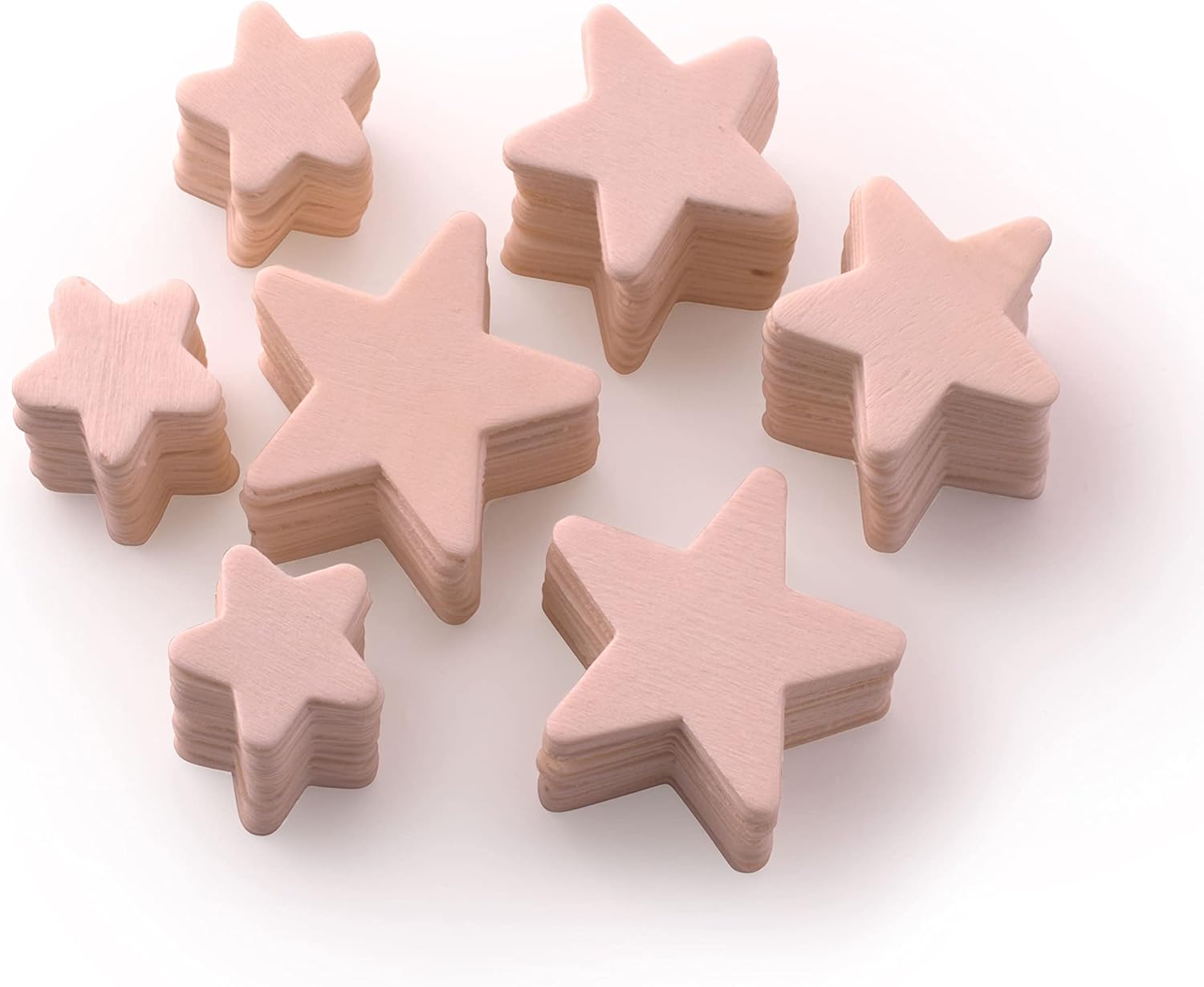 Creatology Wood Stars, 12 Packs: 130 ct. (1,560 Total)