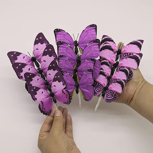 Miniatura 4 de Daelyn Decoración de pared de mariposa 3D, manualidades, decoración de mariposa, adecuada para el hogar, arreglo floral, boda, fiesta, regalo de