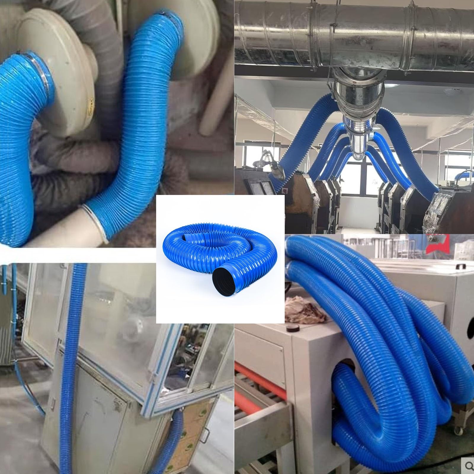 1 Uds. Manguera de vacío Industrial Flexible PVC 1-10m 30-300mm | 1m,Dia 100mm