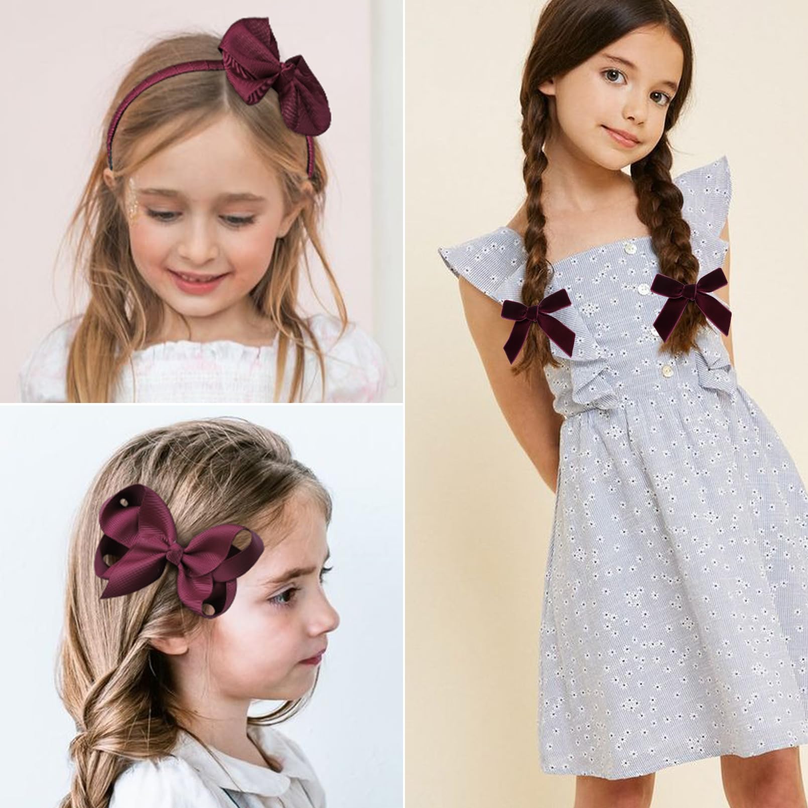 Amazon.com: DEEKA Burgundy Uniform Hair Accessories Set, 15 