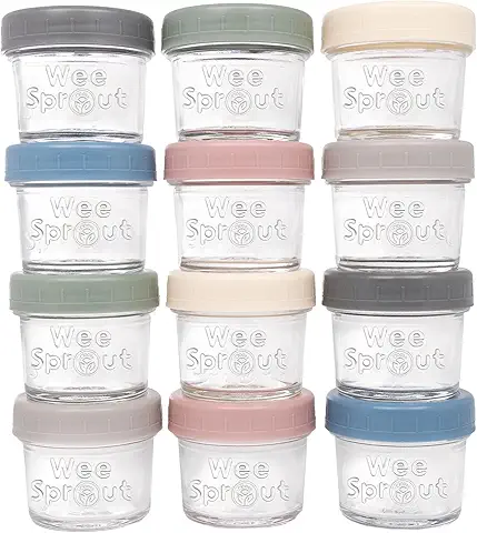 WeeSprout Glass Baby Food Storage Jars