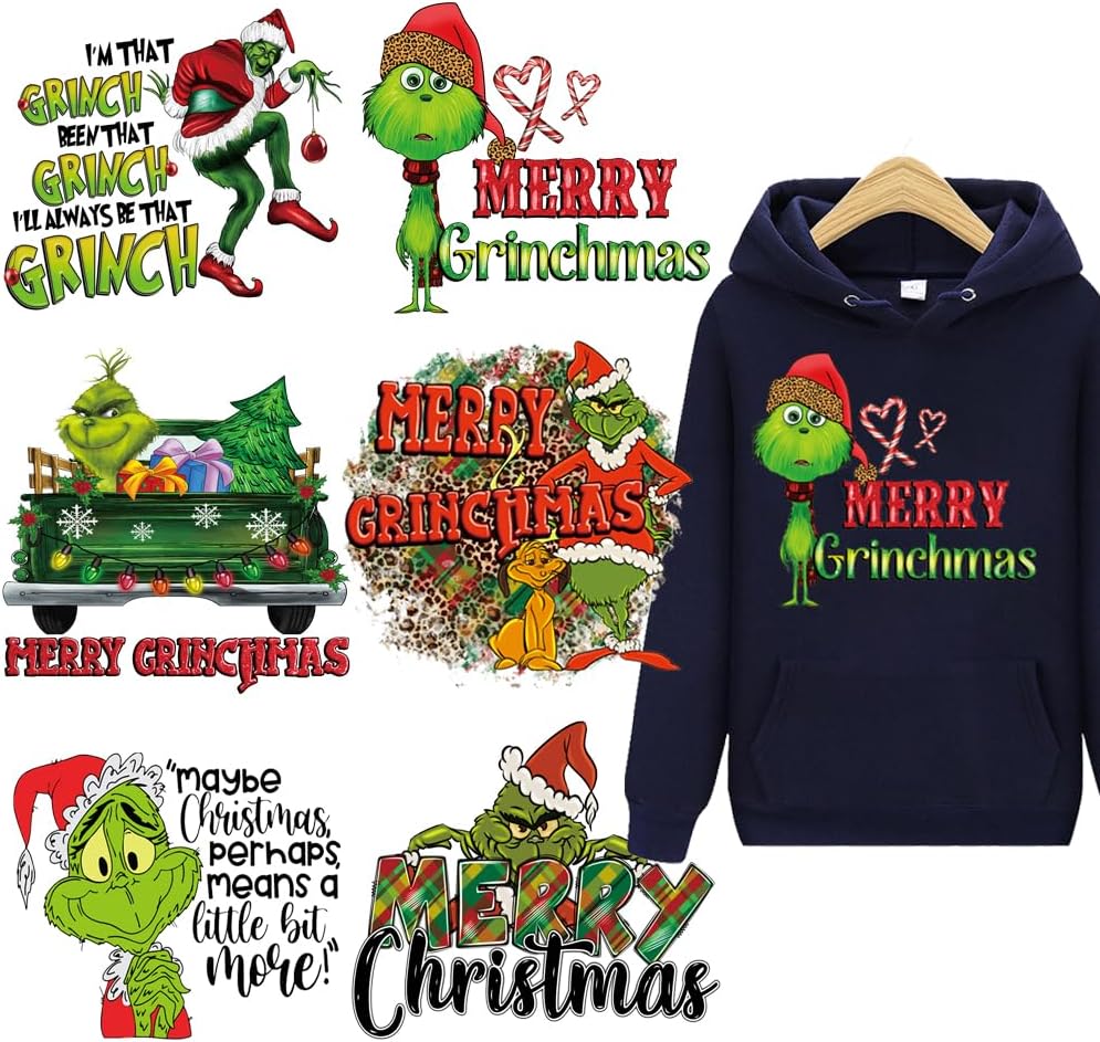 Christmas Iron on Transfers Patches Winter Xmas Iron on Stickers