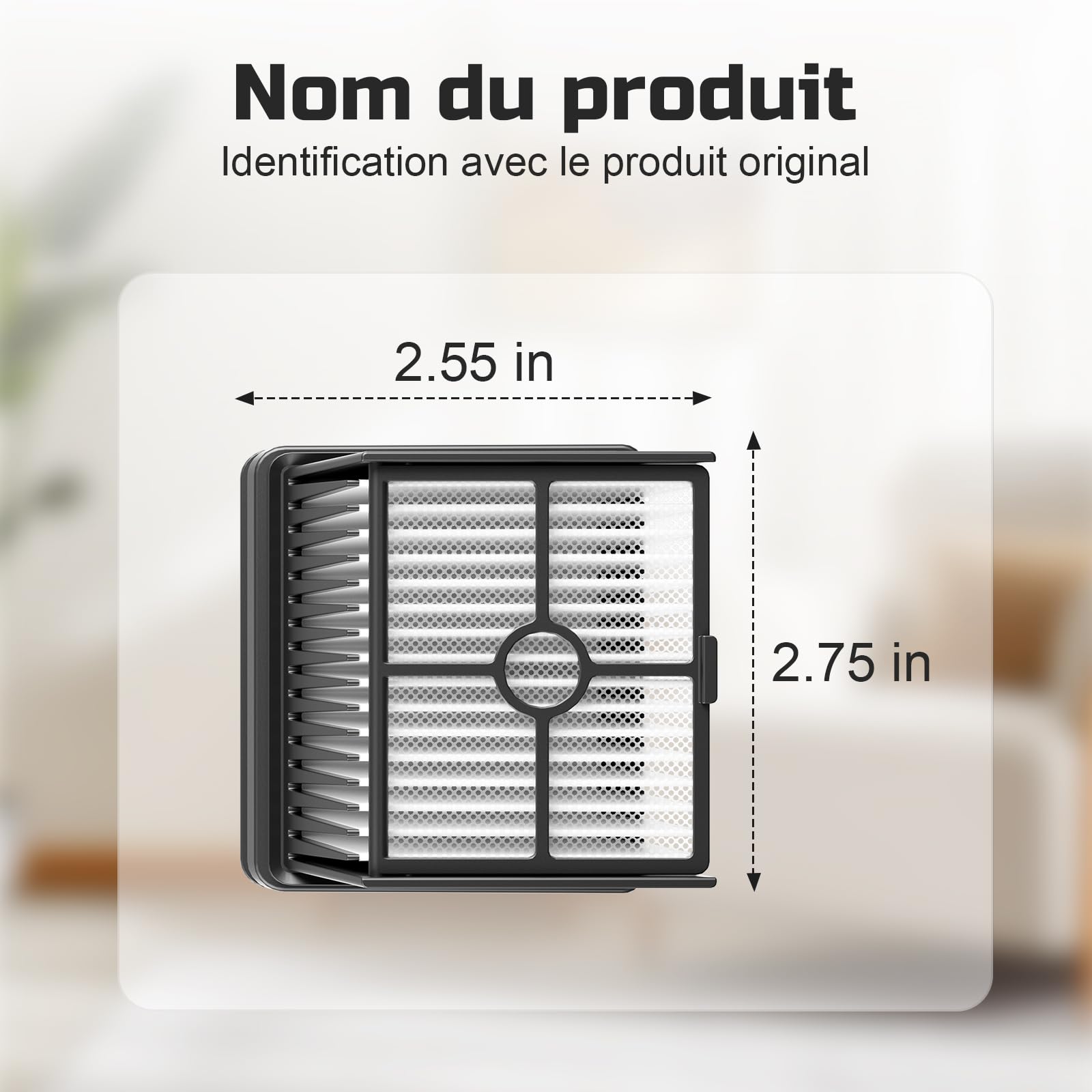 Rechange Filtre HEPA pour Hearten T8 Aspirateur Laveur, Filtre de Rechange, Pièces de Rechange