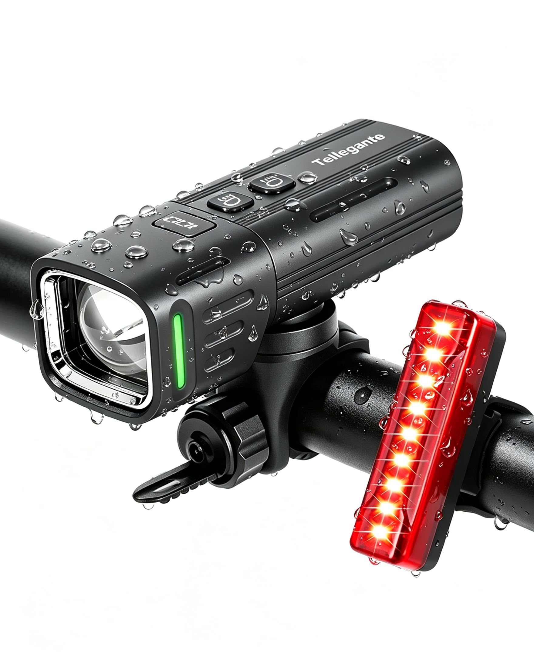 2000 Lumen Super Bright Bike Lights 6400mAh USB Rechargeable Bicycle Lights