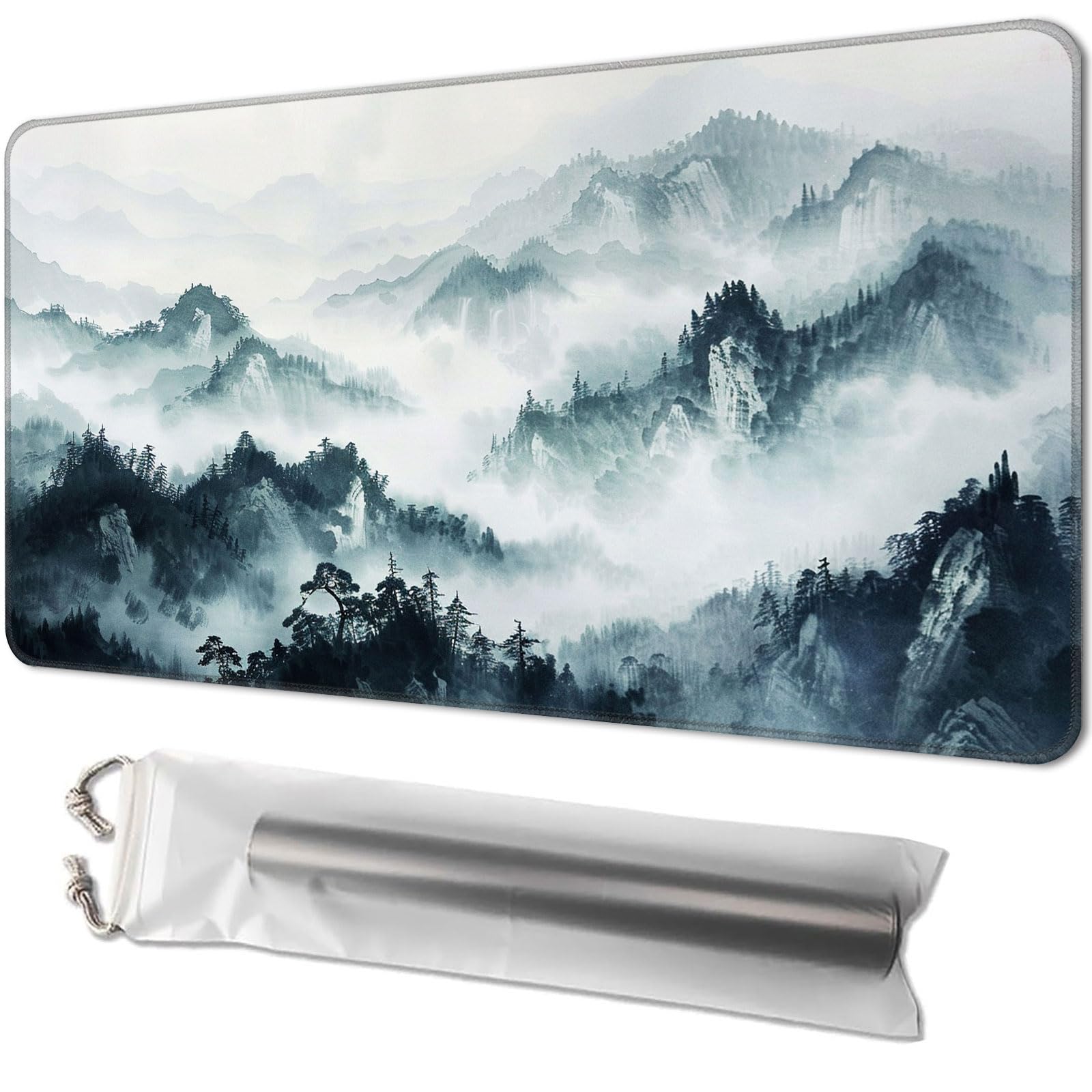 Playmat for TCG, with Free Storage Bags, Game Mat 24 x 14 inches, MTG and Board Game Mat for Cards, Ideal for Card Game Enthusiasts, Mushrooms Forest