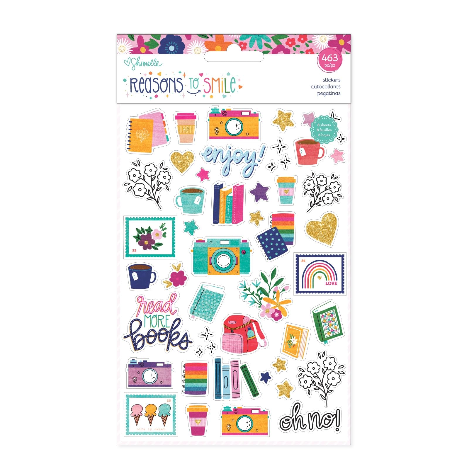 Stickers Shimelle Reasons To Smile pour personnaliser facilement vos cartes et projets créatifs
