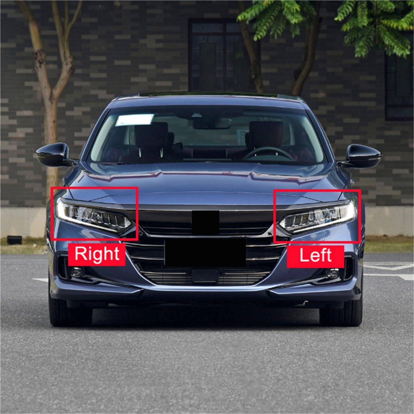 Nakładki na lampy samochodowe światła osłona przed Osłona reflektora samochodowego pasująca do Hondy Accord 2018-2022 Plastikowa soczewka reflektora Przezroczysty klosz(Right)