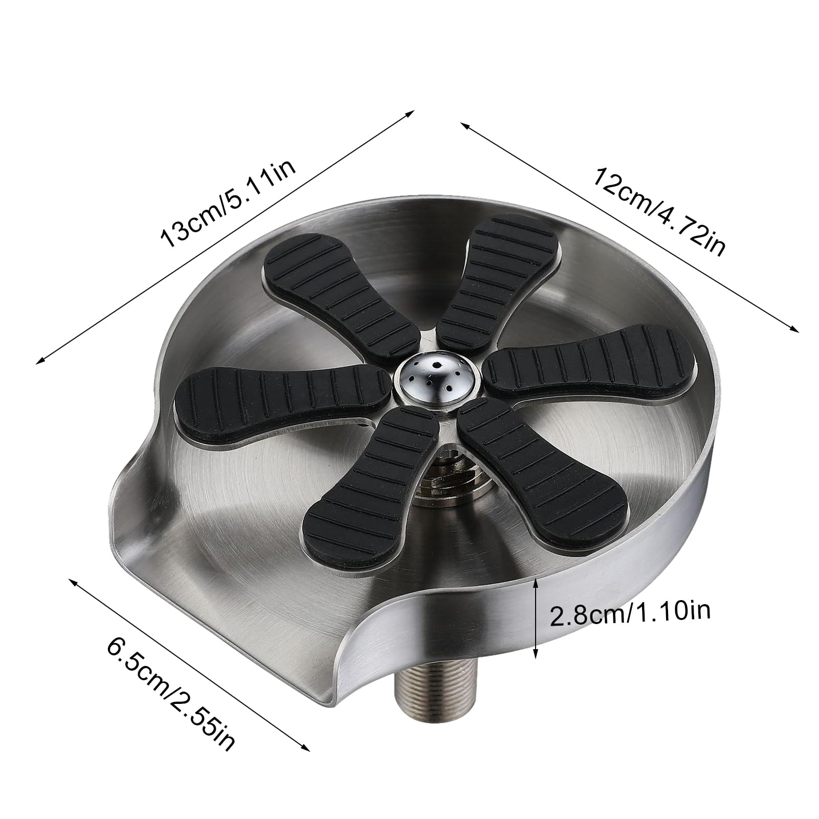 Lave-Vaisselle Automatique pour évier - Laveur de Bouteilles - avec buse à 9 Trous - Rotation à 360 ° - Outil de Nettoyage de Tasse