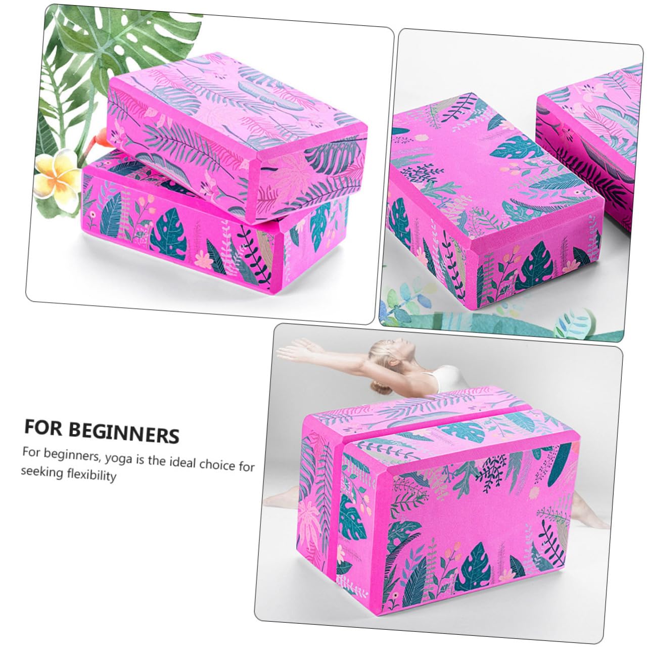 UPKOCH Ladrillos De Yoga Duraderos 2 Piezas De Alta Densidad Material Resistente Rosa Para Ejercicios De Baile y Fitness Herramientas Auxiliares Para Niños y Niñas Entrenamiento De Danza