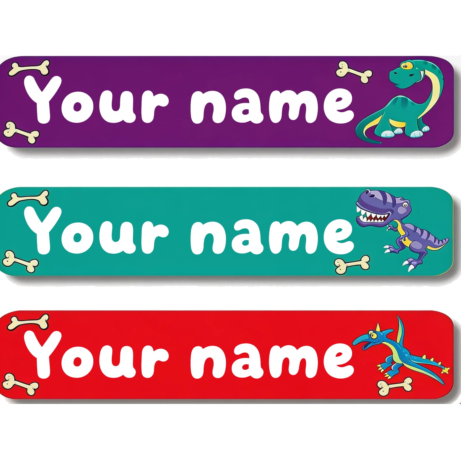 Personalized Waterproof Name Stickers for Kids, Washable Clothing Labels, Durable Name Tags for School, Kindergarten, Lunch Boxes, Books, Toys – Ideal Back to School（The Age of Dinosaurs）
