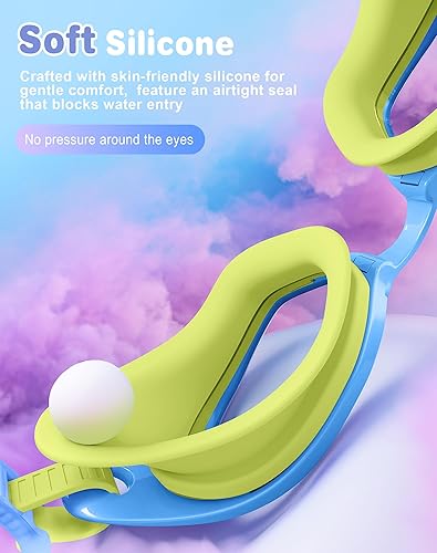 Vista 2 de Gafas de natación para niños en color caramelo de doble tono