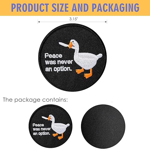 Miniatura 5 de Bonito parche de cuchillo de mordida de pato, parches divertidos bordados con cierre de gancho, parche moral para mochilas tácticas, chaquetas,