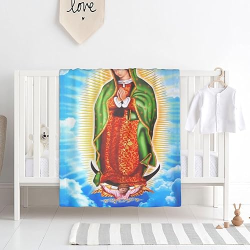 Miniatura 6 de Guadalupe - Manta virgen para bebé, recién nacido, para guardería y cuna, de franela para recibir, mantas de forro polar suave para bebé