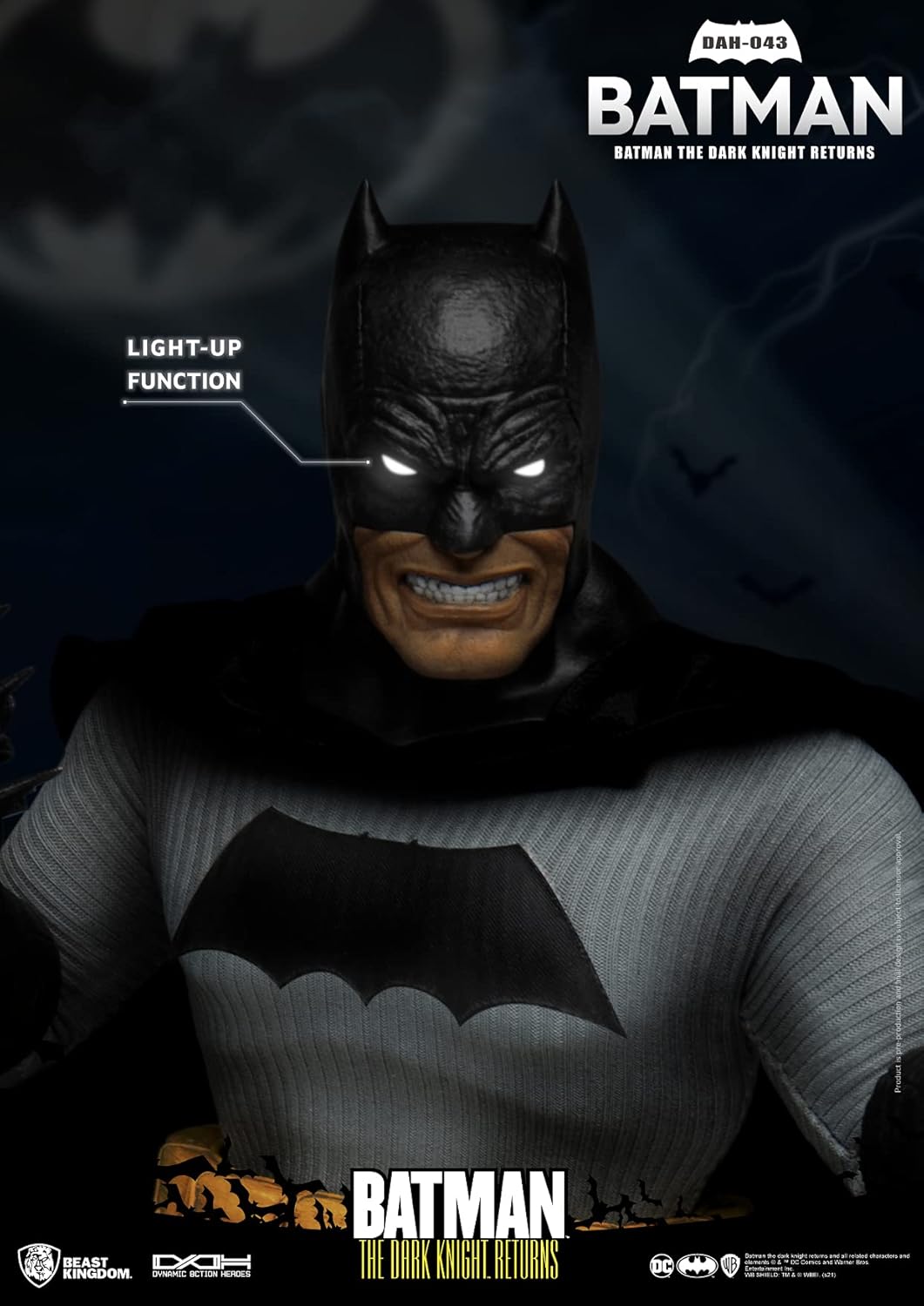 Beast Kingdom The Dark Knight Returns: Batman DAH-043 Dynamic 8-ction Heroes Action Figure, Multicolor