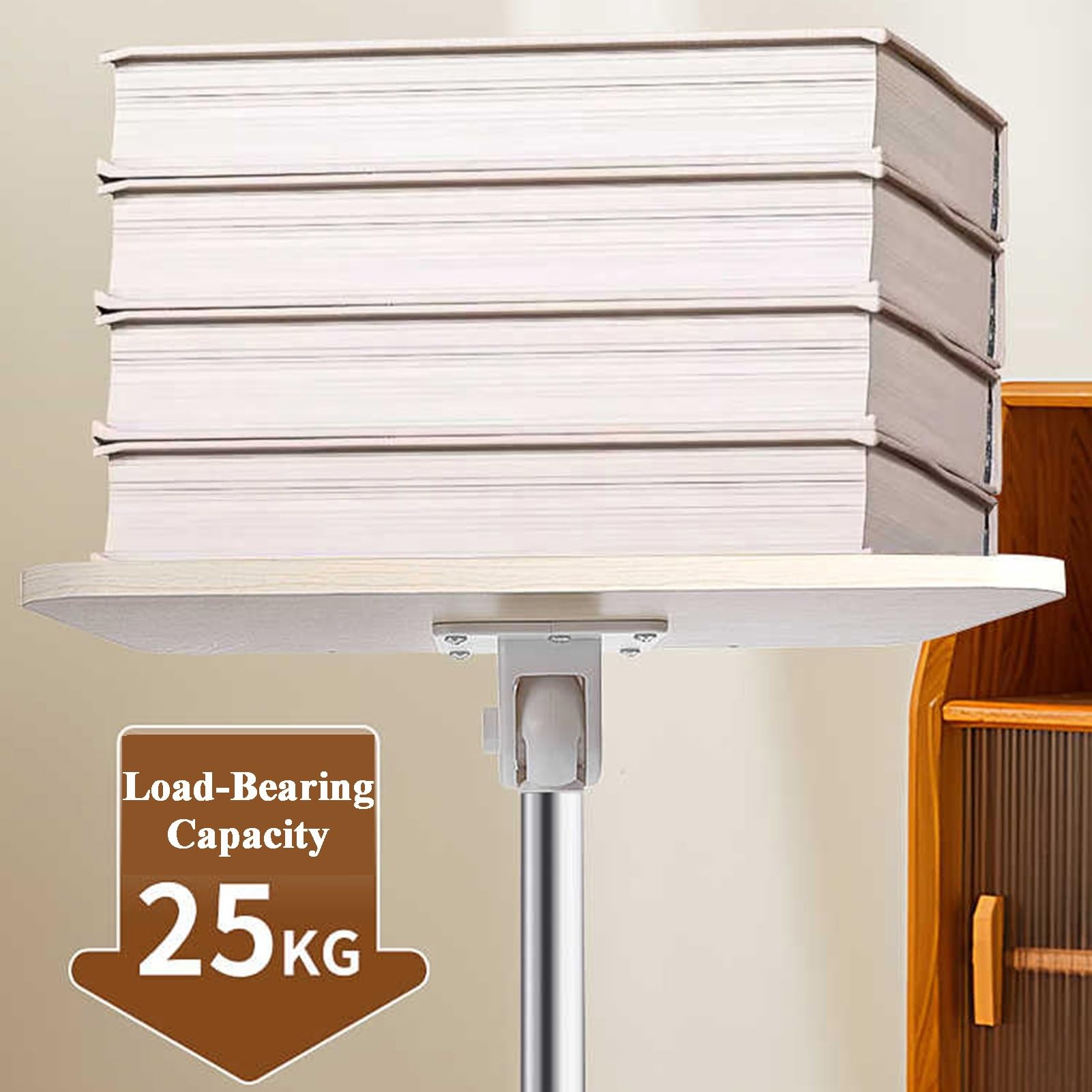 Stojący Stojak Do Czytania Z Klipsami Do Stron, Stojak Do Czytania Stojący Na Podłodze, Drewniane Biurko Z Regulacją Wysokości, Mobilne Podium, Do Szkoły W Biurze Domowym(Color1,60-110cm)