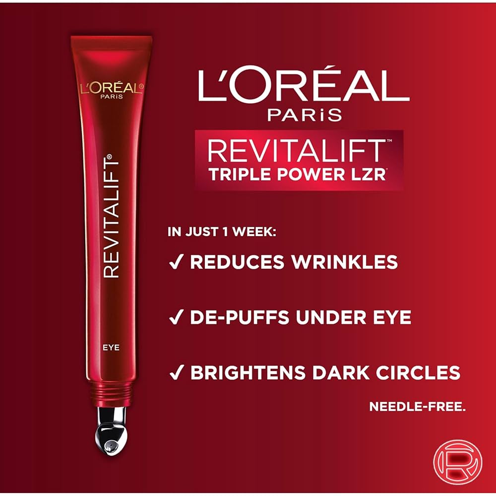 ロレアルパリ　LSRアイクリーム（アイジェルクリーム）×３.0本 L'Oreal Paris Revitalift Triple Power Eye Cream for Wrinkles