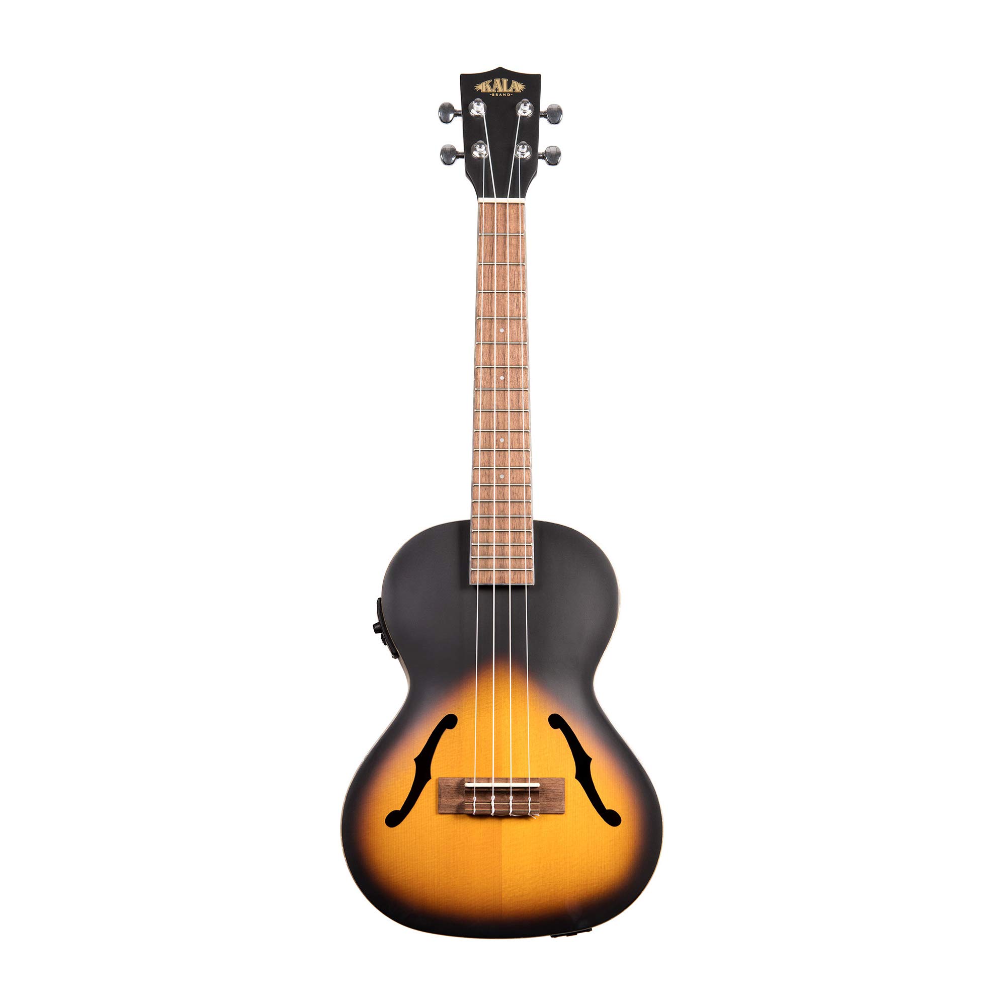 Kala KA-JTE/2TS Tobacco Burst Archtop - Ukulele tenore con EQ e custodia (UC-T)
