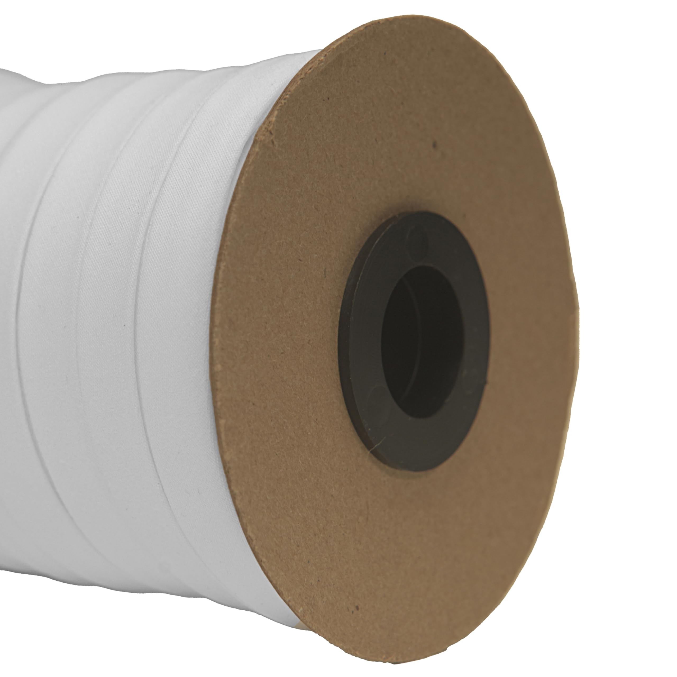 Cinta al bies de doble pliegue para costura, cinta de encuadernación de polialgodón, costura doble blanca de 1/2 pulgada, extra ancha, 50 yardas