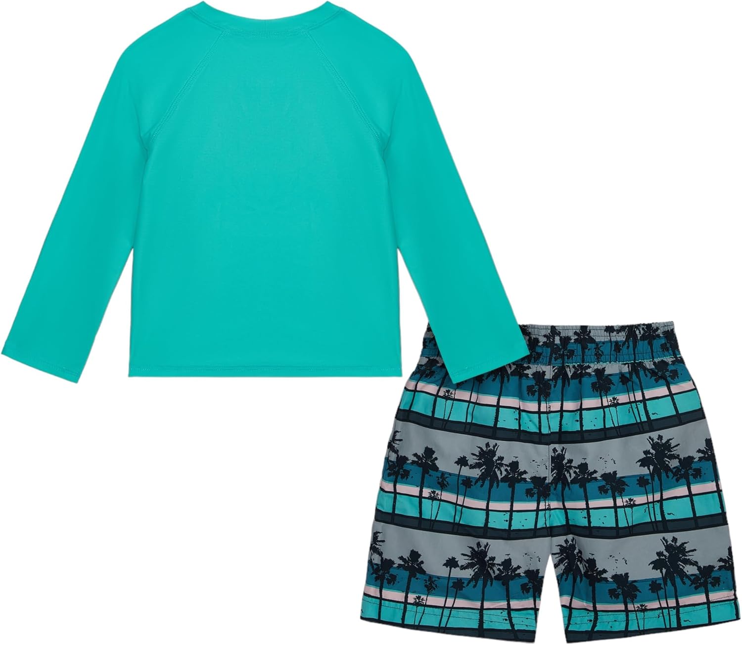 Ocean Pacific Boys' Rashguard and Trunks Swimsuit Set, Mint, 18 - Image 4