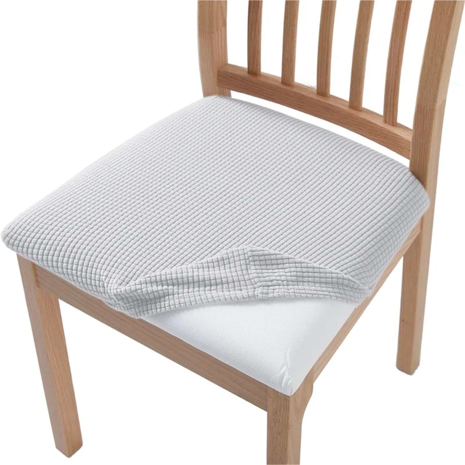 CYMMIYT Chair Covers Stretch Jacquard Chair Seat Covers Removable(White)