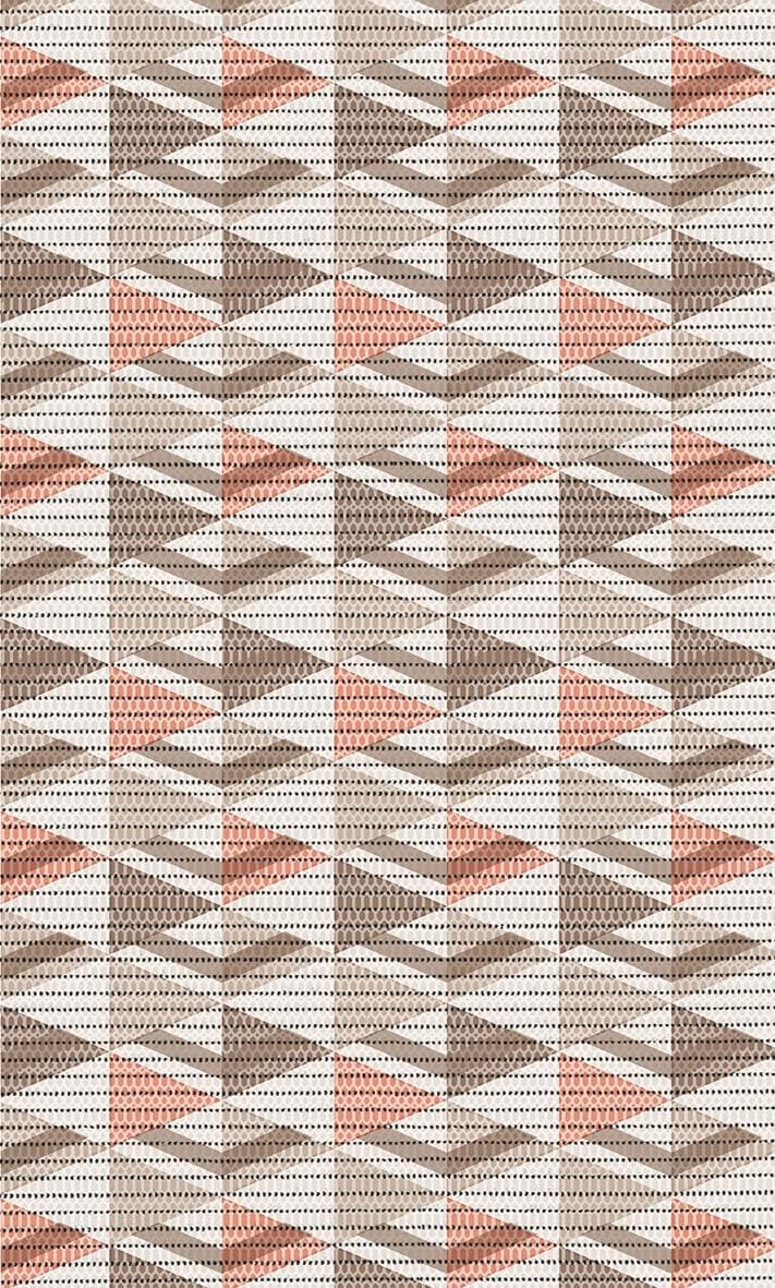 d-c-fix alfombra vinilica suelo Triángulos modernos - interior y exterior - antideslizante lavable decorativo - alfombrilla vinilo - para cocina baño salón pasillo terraza jardín - 65 cm x 2 m