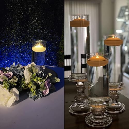 Miniatura 6 de LARDUX Velas flotantes LED de 3 pulgadas, 12 velas flotantes activadas por agua sin llama, velas de té flotantes falsas que funcionan con pilas para