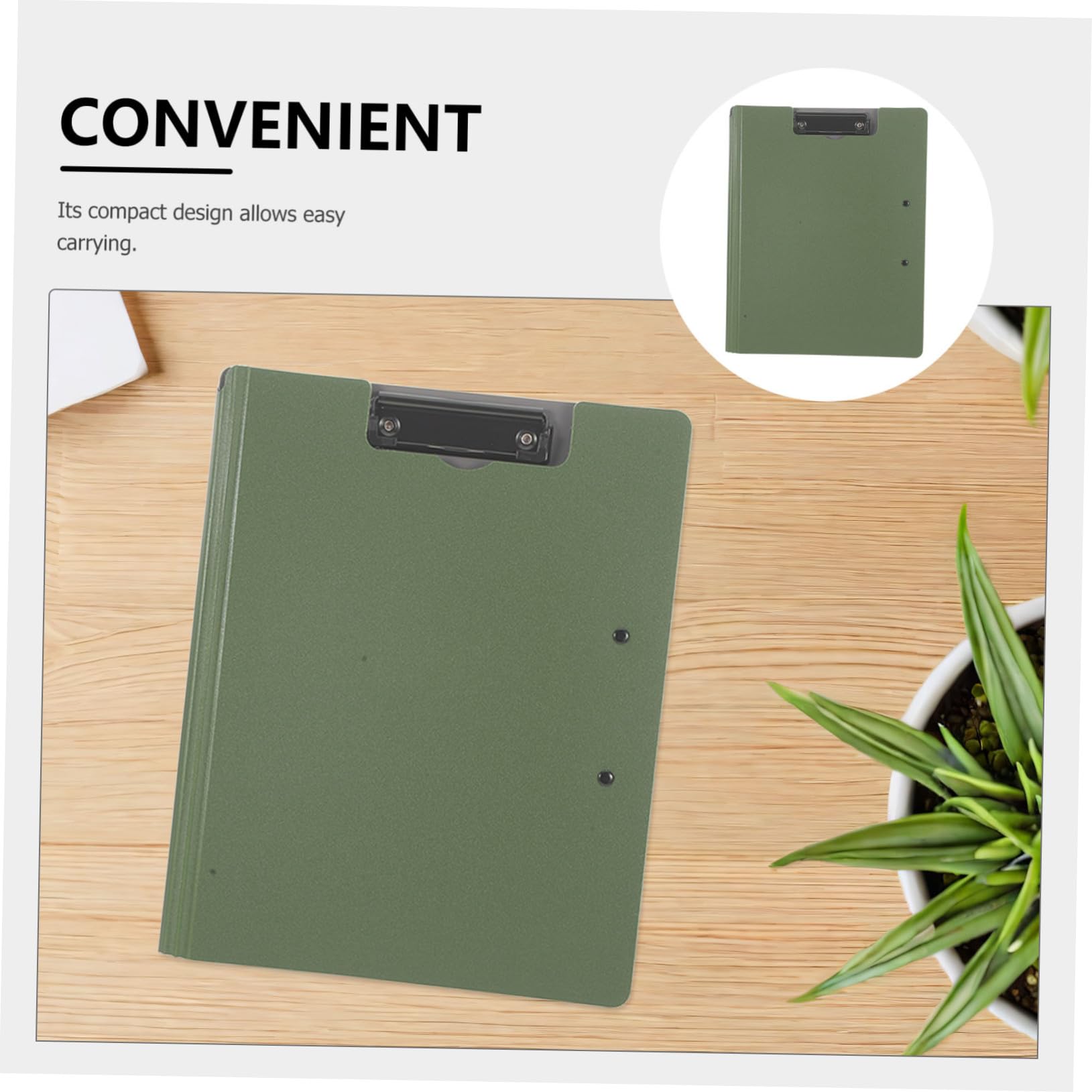 EXCEART 6pcs Panneau Porte-documents Multifonctionnel A4 avec Double Clip Horizontal Vertical pour Conférence et Bureau