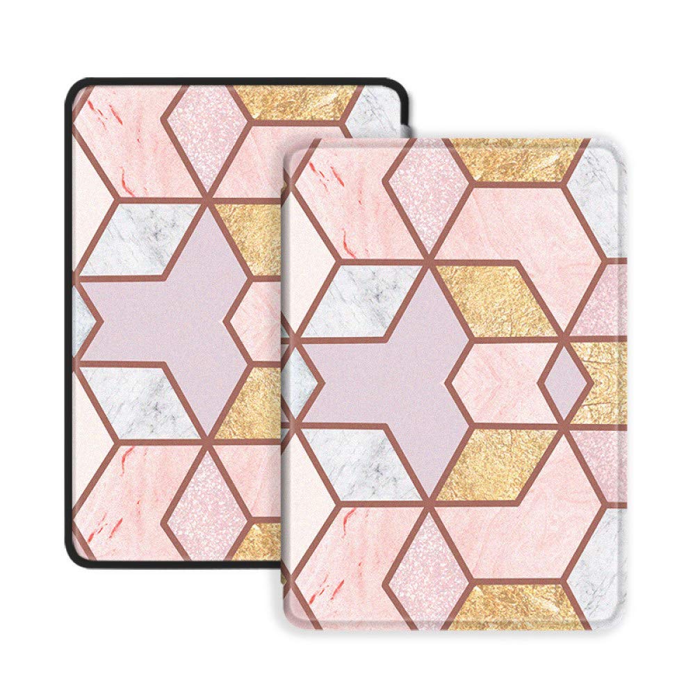 Custodia Protettiva Slimshell per Tutti i Nuovi Kindle 6 Pollici (11a Generazione, Versione 2022), Non Si Adatta a Kindle Paperwhite e Kindle 2019, astrazione Geometrica in Lamina d'oro