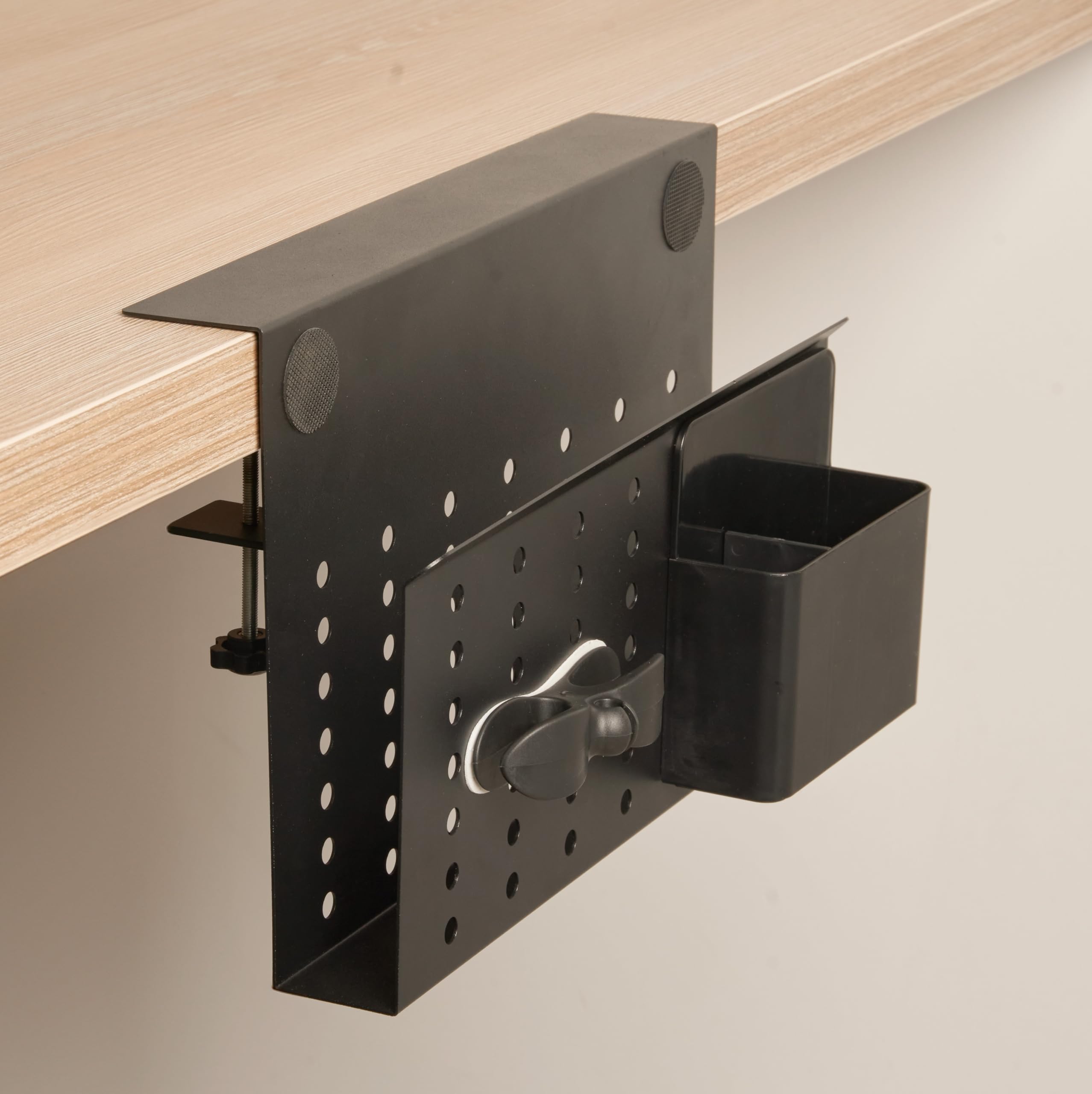 GAROOD Desk side storage for laptop - 1 slot (Black)