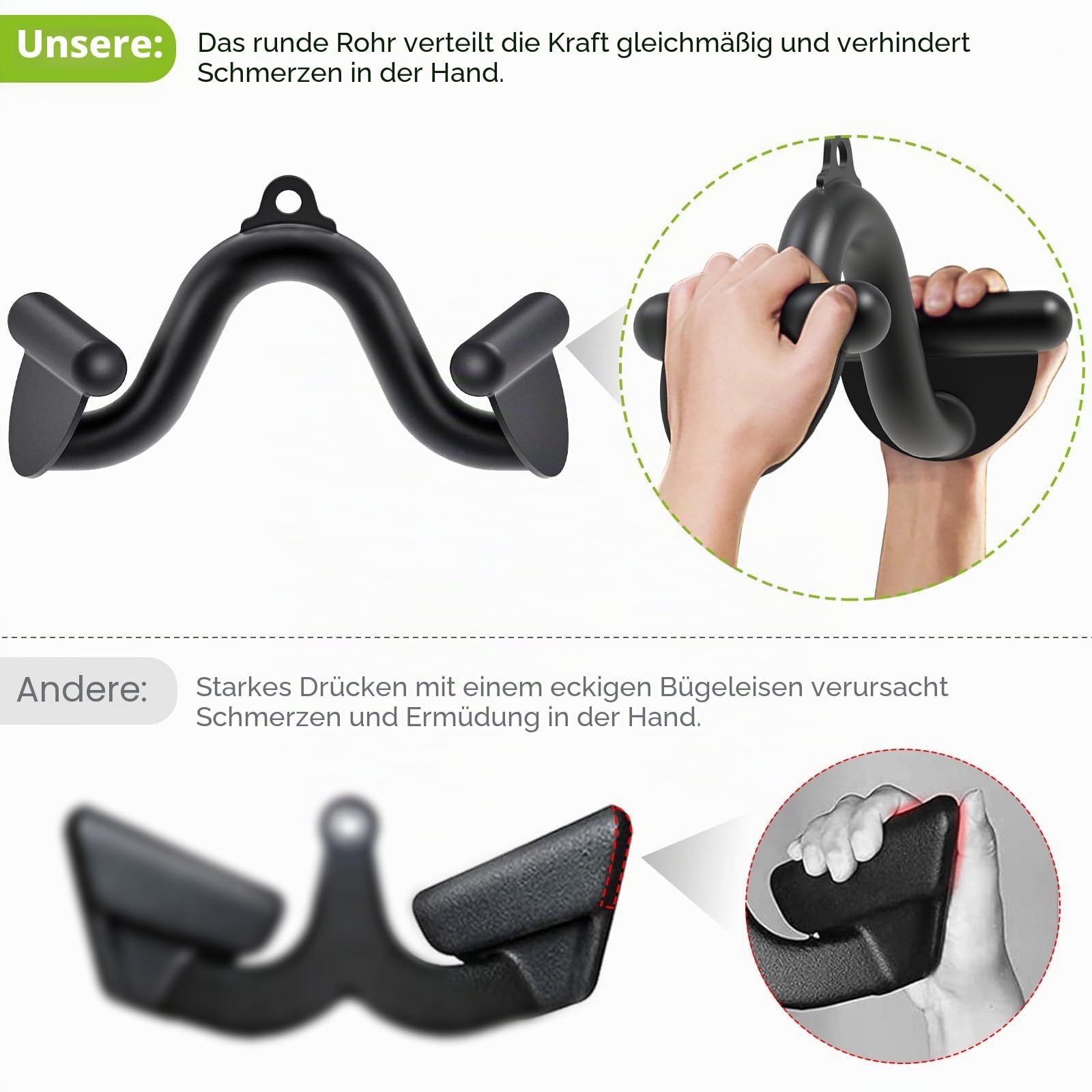 Kipika Latzugstangen Kabelmaschinenbefestigung, Rudern T-Bar V-Stange Set, Rückenkrafttraining, Griffe für Kabelmaschine, Rudergerät, 30,5 cm, 50,8 cm, 61 cm, 71,1 cm, 81,3 cm, fünf Größen