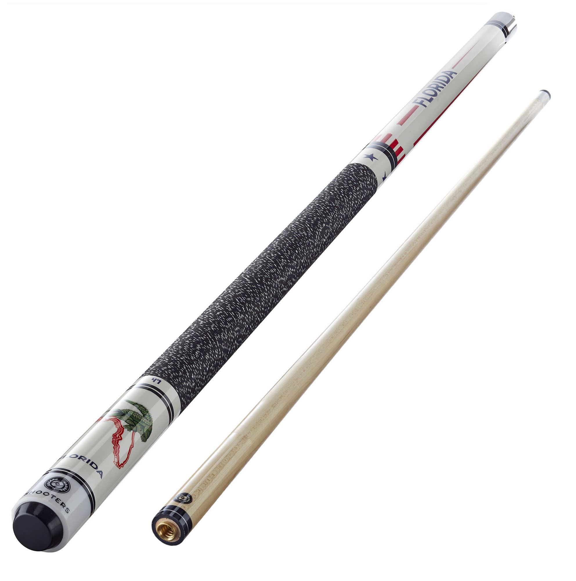 SHOOTERS Billiard Pool Cue Stick 2-Piece 58” Fast Joint Maple Wood Florida Style (19-21 Oz) (20, Ounces)