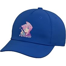 Femboy Anime Neko Femboy Anime Cute Femboy Adjustable Printed Baseball Hat, Royal Blue