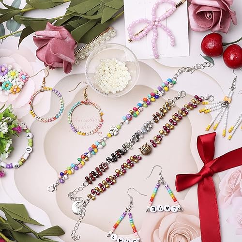 Miniatura 7 de 10000 cuentas de semillas de vidrio a granel, cuentas de semillas para manualidades 120 de 0.079 pulgadas, cuentas pequeñas de poni para proyectos