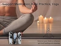 Vista 8 de Rainbow Moonstone Crystal Points Bulk 3 Pcs Healing Crystals and Stones - Hexagonal Healing Point Bulk Crystals for Crafts - Premium Gemstones and