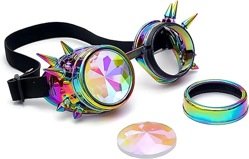 Miniatura 2 de Anteojos para fiesta con lentes de cristal diseño de caleidoscopioarco iris Entrega en 3-5 días