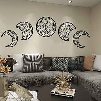 Moon Phases Wall Decal - Boho Sun And Moon Wall Decal - Bohemian Wall Decals - Moon
