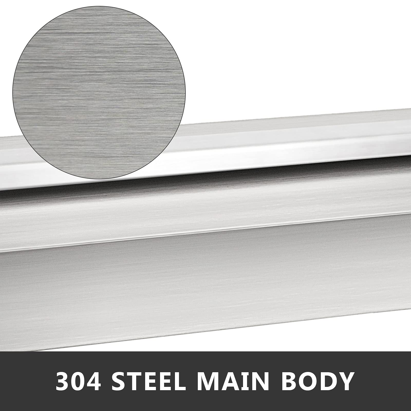 VEVOR Pool Fountain Stainless Steel, Pool Waterfall 23.6" x 4.5" x 3.1"(W x D x H) with LED Strip Light, Waterfall Spillway Rectangular Garden Outdoor